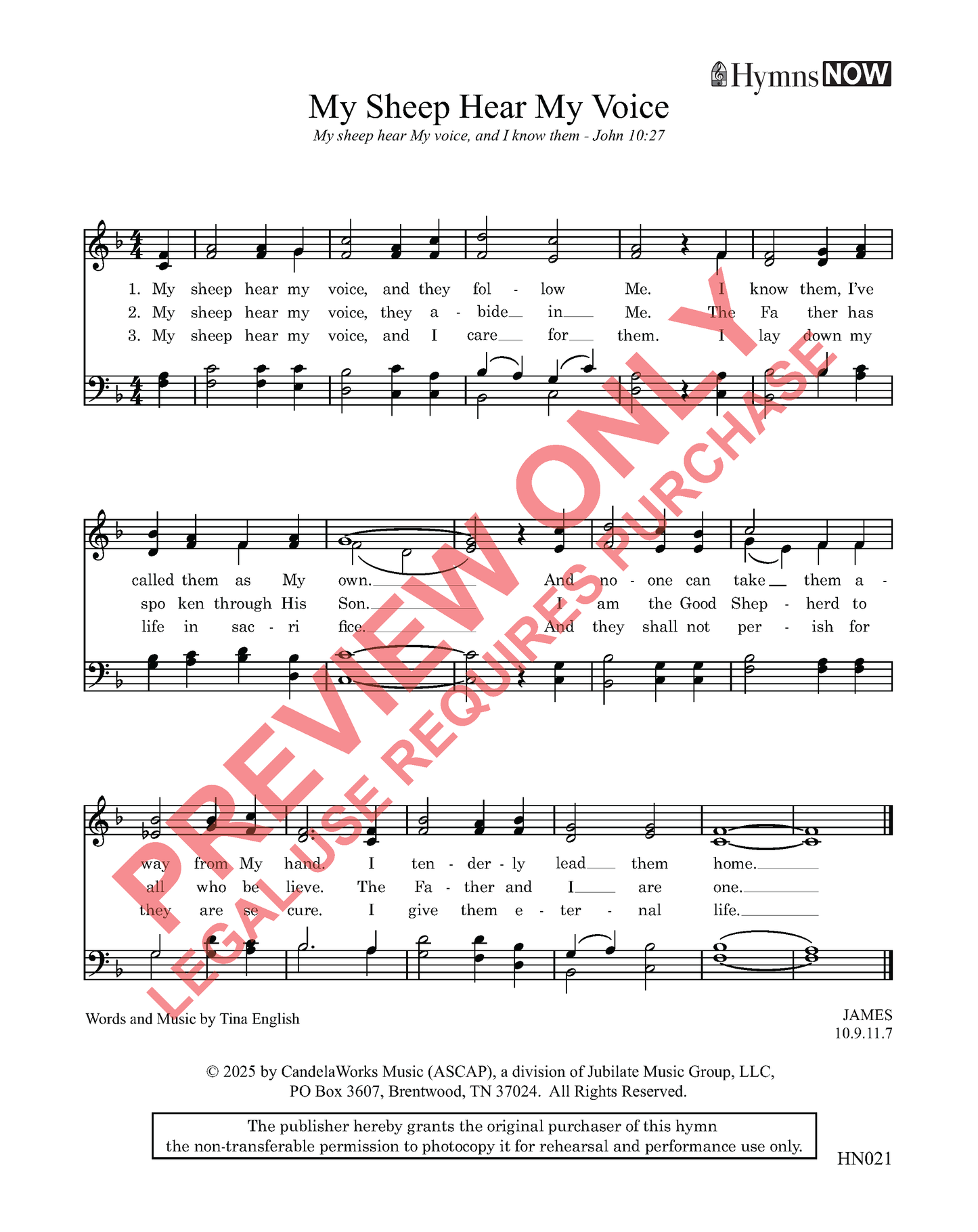 My Sheep Hear My Voice