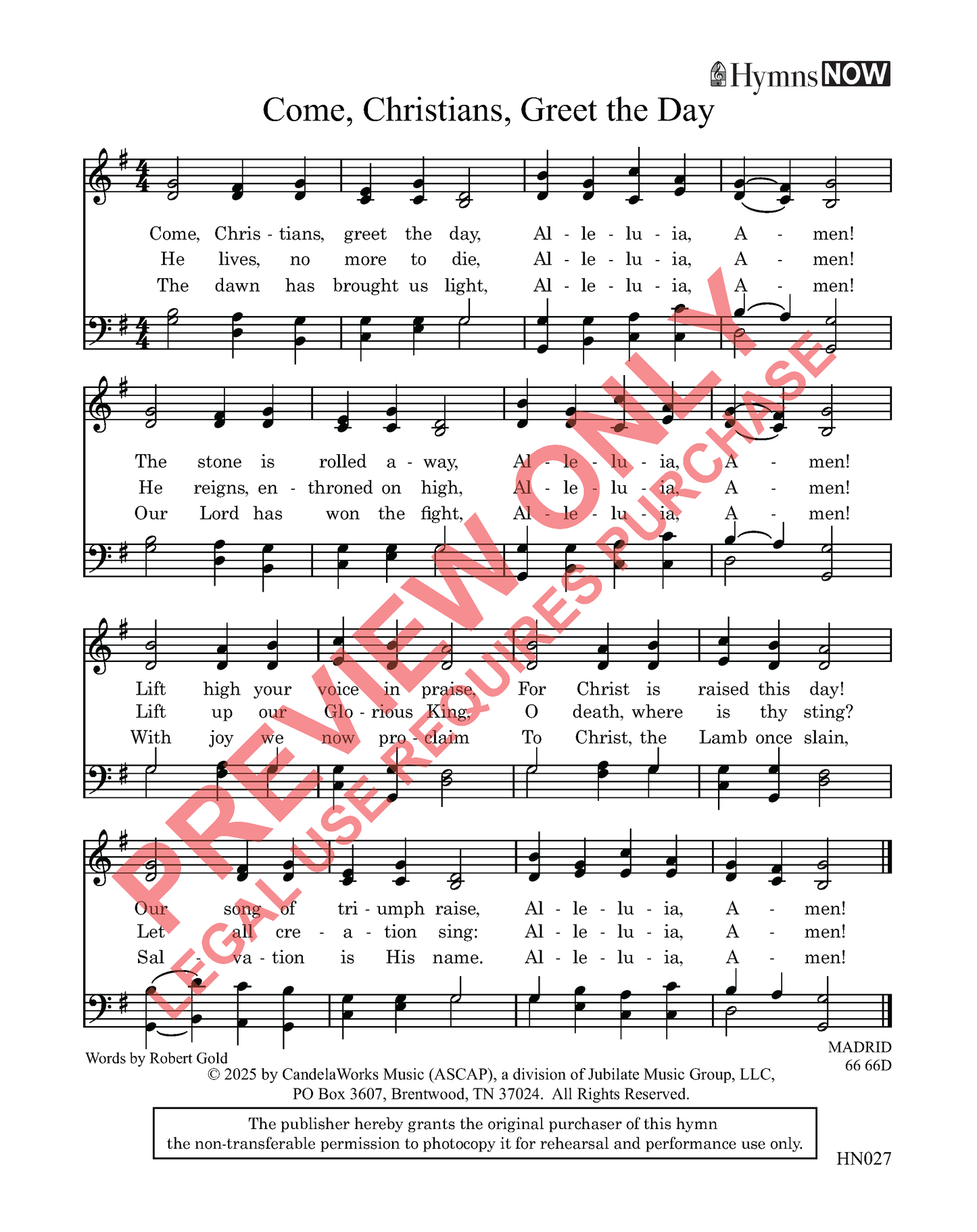 Come, Christians, Greet the Day