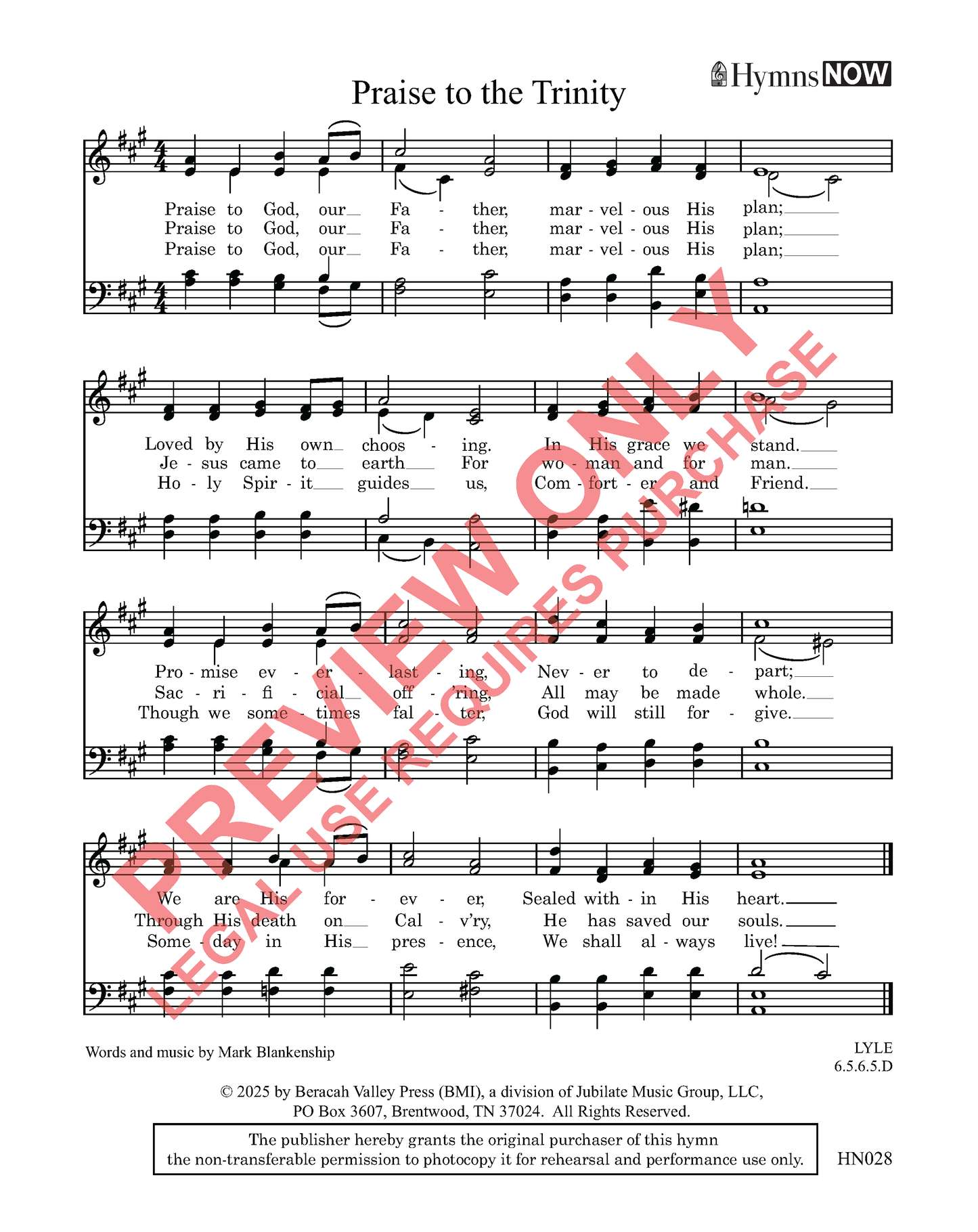 Praise to the Trinity